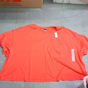 Old Navy Size 4X Salmon Pink Cropped T-Shirt